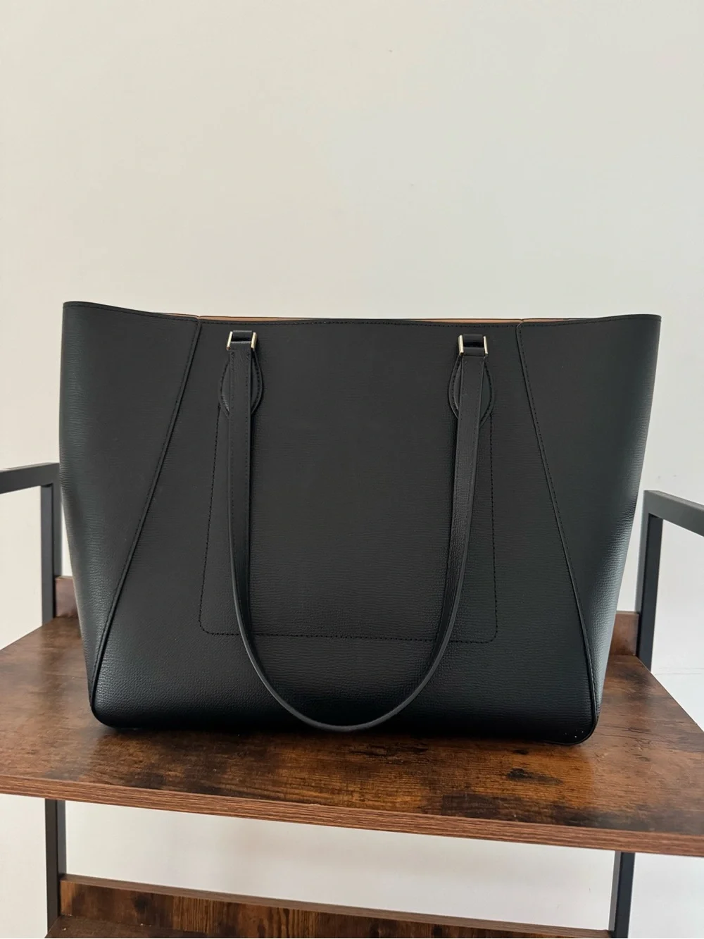 Kate Spade Black Leather Classic Tote with Gold Hardware